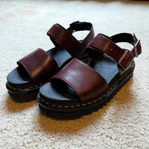 Dr.Martens Maroon Platform Sandals